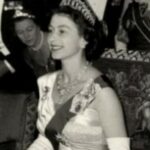 Black and white photo of HRH Queen Elizabeth