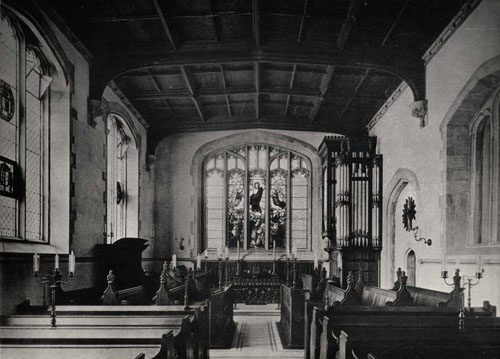 The Chapel between 1890 and 1893 (with Gibbs' Ascension in the east window)