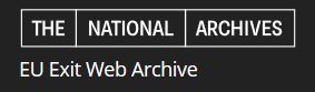 Logo for database of the National Archives EU Exit Web Archive