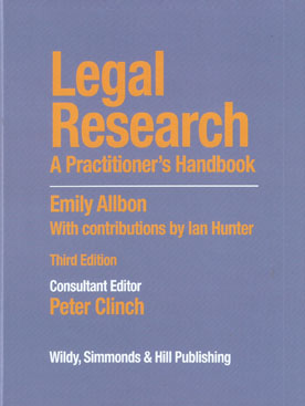 Photograph of student book - Legal Research