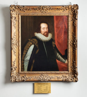 A painted portrait of Sir Francis Bacon