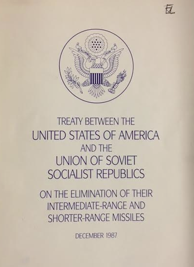 Photo of a Treaty on the elimination of short-range missiles, part of the Lauterpacht Collection