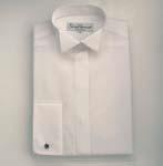 a white winged collared shirt